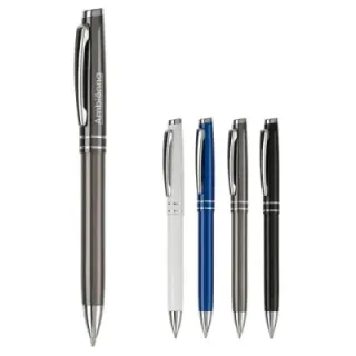 Ball pen metal 2 stripes - LT87863 (gadzety reklamowe)